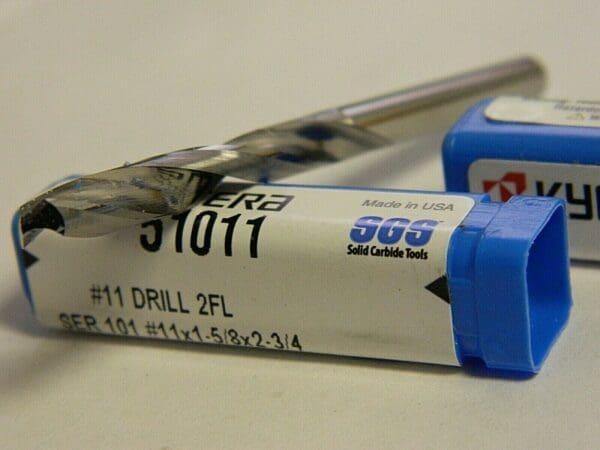 SGS 1/8" 1" LOC 1/8" Shank Diam 3" OAL 4 Fl Solid Carbide Square End MillQTY 2