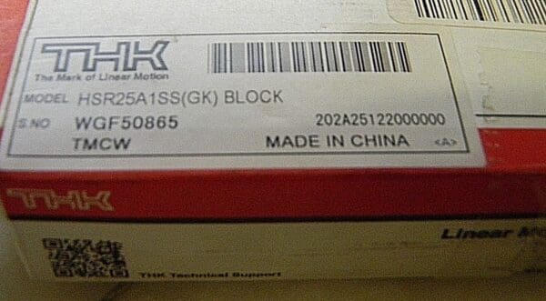 THK 83.1mm x 70mm 4-Way I-Beam Type JR HSR Block HSR25A1SSGKBLOC