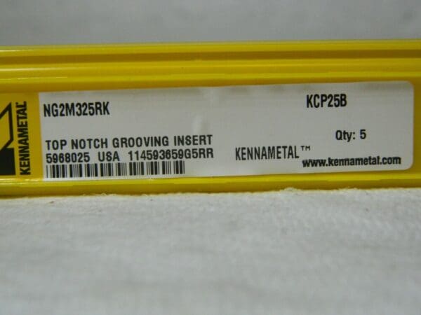 Kennametal Carbide Grooving Insert 2NG K Grade KCP25B 3.25mm Qty 5 5968025