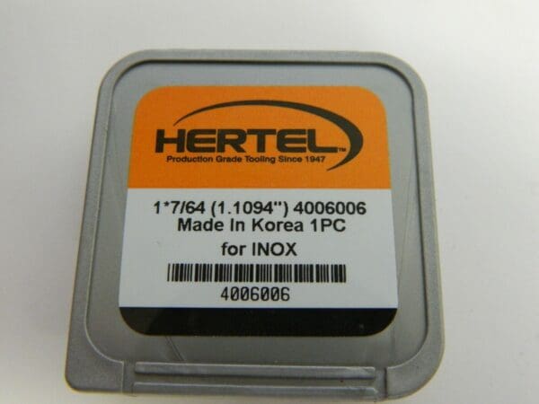 Hertel Drilling Series Hmd, 1-7-64" Diam Grade Hc225md 140° Replaceable 4006006