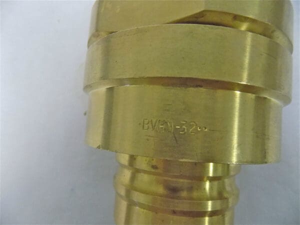 Parker 2" Brass Nipple Valved Female Coupler 2"-11-1/2 NPTF 3.72"OAL LBVHN32-32F