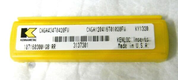 Kennametal Ceramic Turning Inserts CNGA434T0420FW Grade-KY1320 Qty 5 3137301