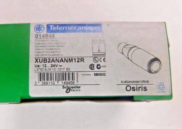 Telemecanique Through Beam Photoelectric Sensor 4 Pin M12 Connector XUB2ANANM12R