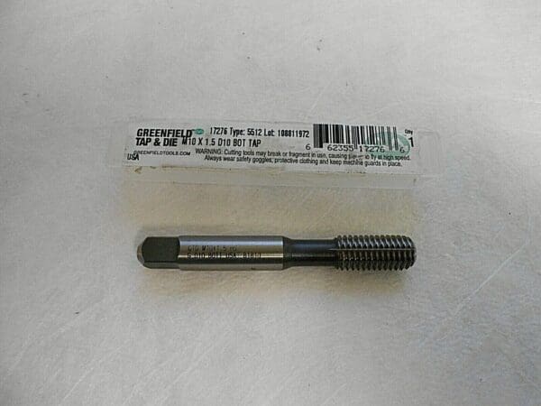 Greenfield M10x1.50 Metric Coarse Bottoming Thread Forming Tap QTY 3 17276