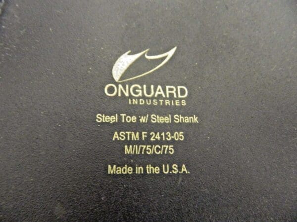 OnGuard Steel Toe Work Boot 10" High Size 14 863971300