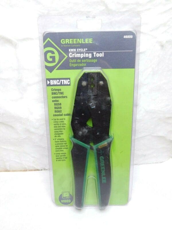 Greenlee Kwik Cycle Crimping Tool BNC/TNC 46800