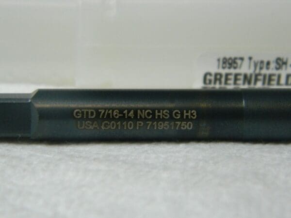 GTD Spiral Point Tap 7/16"-14 UNC H3 3FL HSS 18957