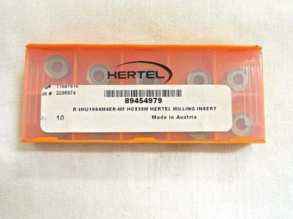 Hertel Carbide Milling Inserts RNHU1004M4ER-MF Grade HC535M Qty 10 89454979