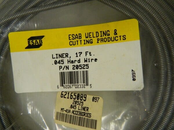 ESAB Steel Hard Wire Liner QTY 2 .045 17Ft. 20525