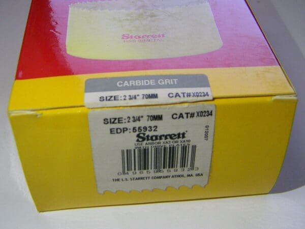 Starrett Hole Saw Carbide Grit 2-3/4" / 70mm 55932