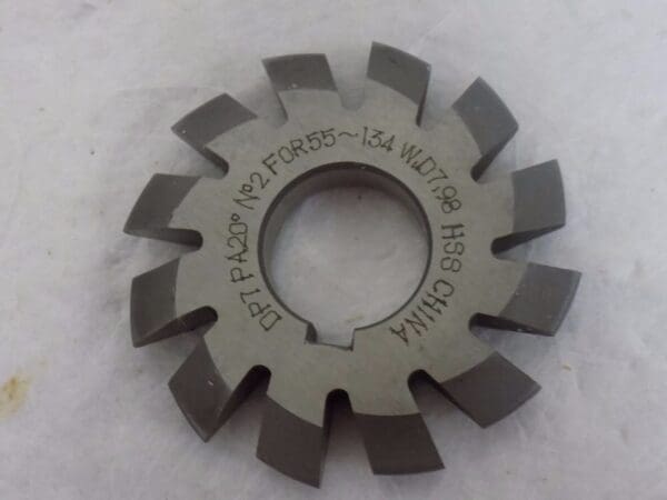 Involute Gear Cutter 2 Hss 20º 7dp 1" Hole 12 Teeth 03180726