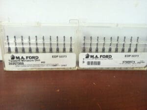 M.A. Ford Mini Drills 0.700" x 1/8" x .480" x 1-1/2" Carbide Lot of 19 #30207000