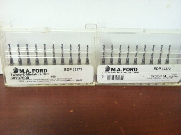 M.A. Ford Mini Drills 0.700" x 1/8" x .480" x 1-1/2" Carbide Lot of 19 #30207000