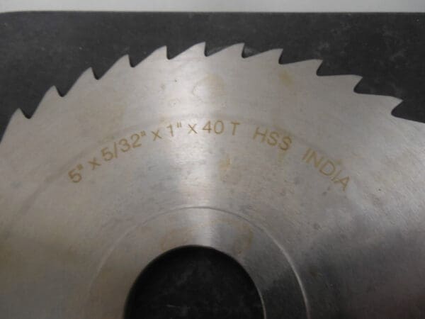 Interstate Straight Teeth Side Chip Saw 5" x 5/32" x 1" HSS 40-Teeth #03145109