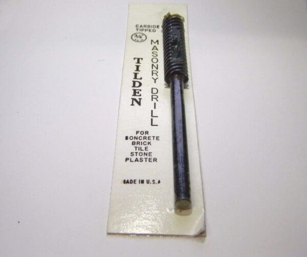 Tilden Masonry Drill Bit 3/4" x 3/8" Removable Shank Carbide Tip #KK-12