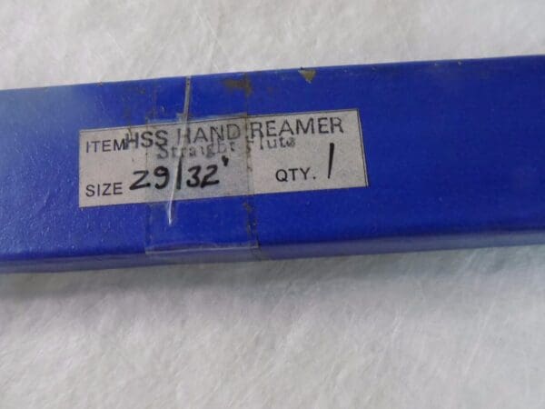 Precision Hand Reamer 29/32" x 5.5" x 10" 8FL Straight Flute 02210581