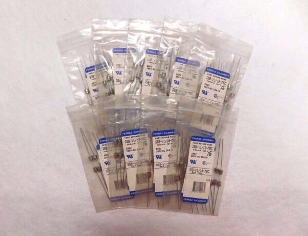 Ferraz Shawmut Fast Acting Mini Glass Fuse 250V 0.10A 10pk #GSB-V1/10