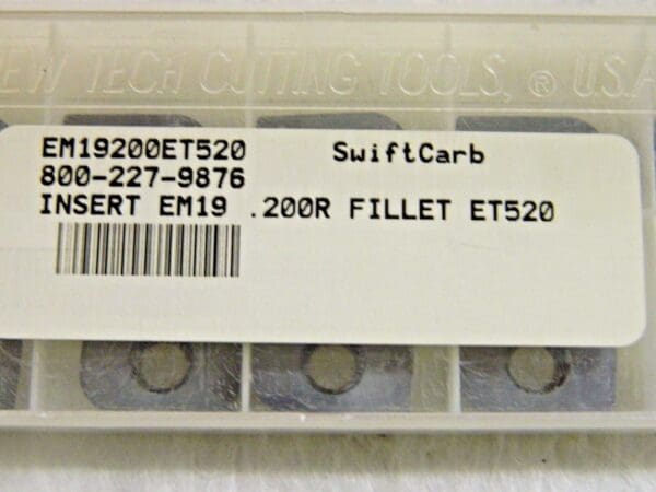 Superbee Carbide Milling Inserts 0.5000"x0.7500" Grade ET520 Qty 10 EM19200ET520