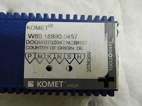 Komet Boring Inserts DOGW070204 Grade CBN57 #W60189900457