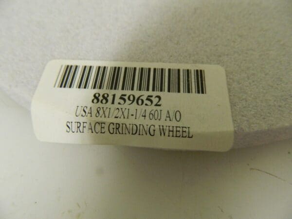 Pro Surface Grinding Wheel J Hardness 60 Grit 8" x 1-1/4" x 1/2" 88159652