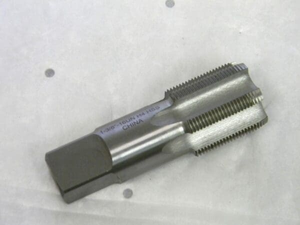 Interstate Standard Hand Tap 1-3/8”-16 UNS 6Fl HSS Plug Chamfer 4” OAL 311-4730