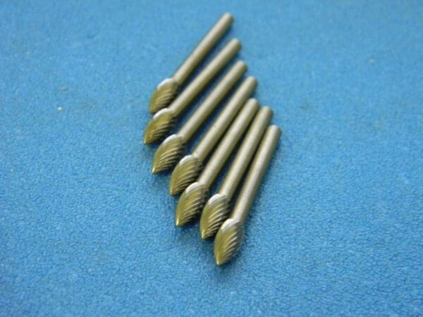 SGS #32332 3/16" x 1/8" x 3/8" x 1-1/2" Flame SH-53 SC Burs