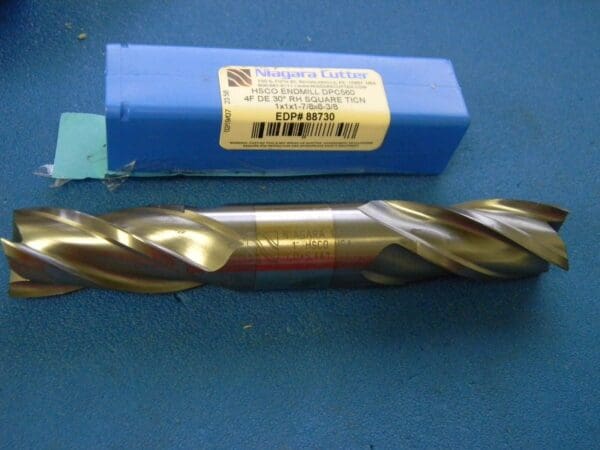 Niagara Cutter 1" x 1" x 1-7/8" x 6-3/8" 4F HSCO TiCN Double End Mill USA N88730