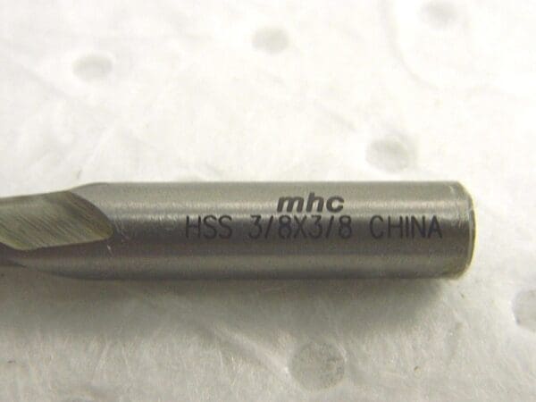 MHC HSS Spiral End Mills 3/8" x 3/8" x 9/16" x 2-5/16" 2FL Qty 8 1080-2121