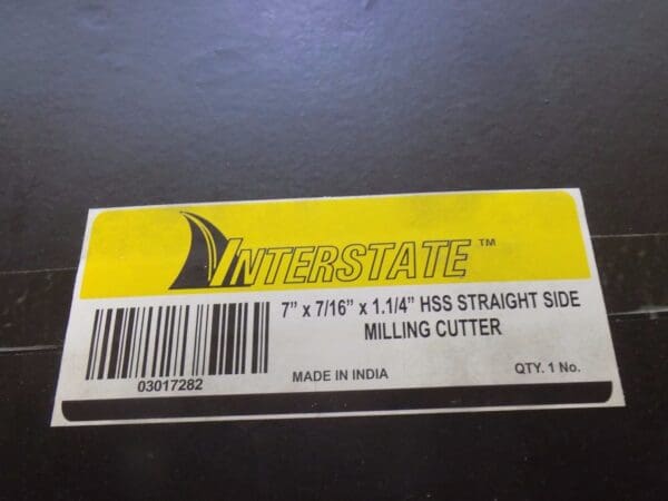 Interstate Side Milling Cutter 7"x 7/16" x 1-1/4" HSS 22 Straight Teeth 03017282