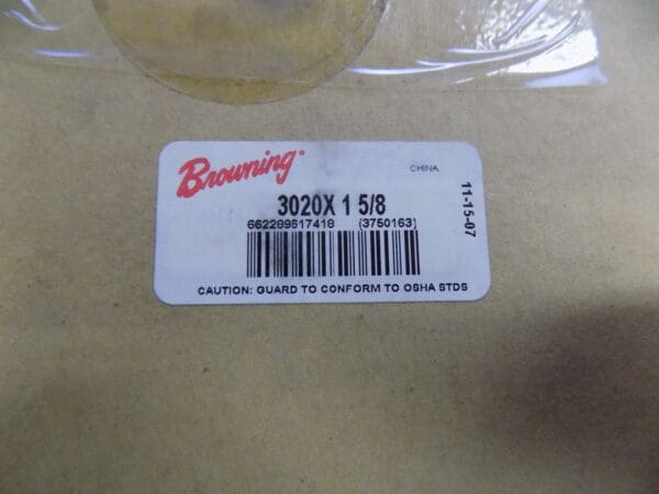 Browning 3020x 1 5/8 3750163 Taper Bore Bushing Qty. 1