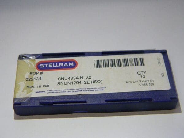 Stellram Indexable Carbide Turning Inserts SNU433A SNUN120412E Grade NL30