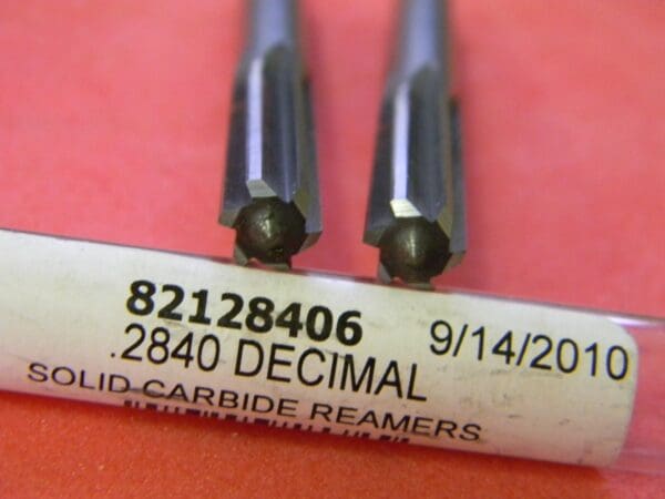 Precision .2840" x 1-1/8" x 3-1/4" 6F Carbide Chucking Reamers Qty. 2 #82128406