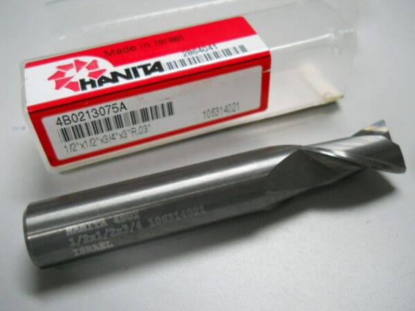 Hanita 4b0213075a #2864041 1/2" x 1/2" x 3/4" 2Fl Sq End Mill