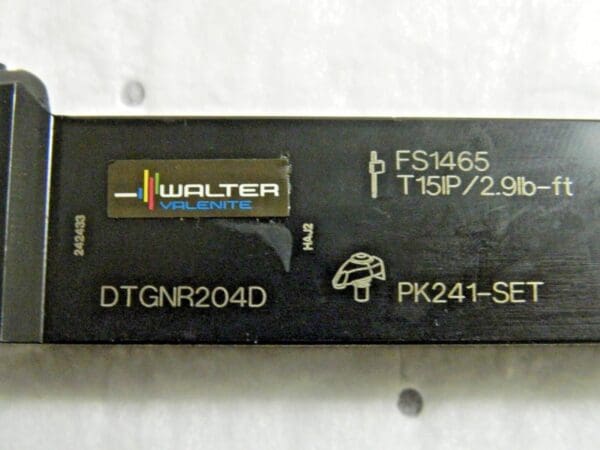 Walter Valenite Indexable Turning Toolholder Right Hand DTGNR204D 5097607