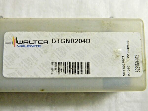 Walter Valenite Indexable Turning Toolholder Right Hand DTGNR204D 5097607