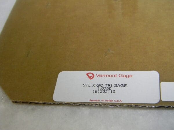 Vermont Gage Class X Plus Steel Pin Gage Go 1.0750” Plus Tolerance 191203110