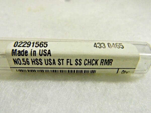 Chucking Reamers HSS No 56 2-1/2" OAL x 1/2" Flute Length 4FL Qty 4 02291565