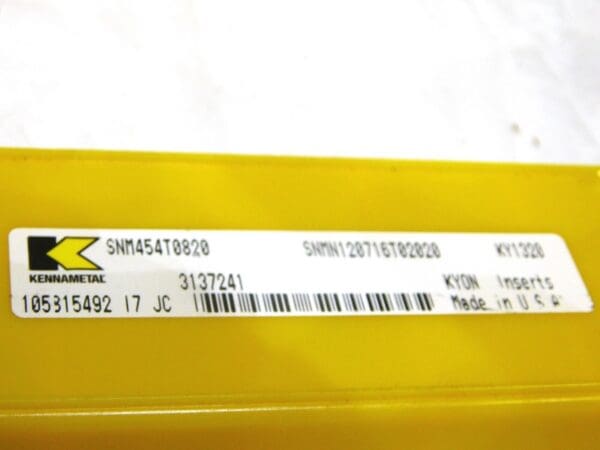 Kennametal Ceramic Turning Inserts SNM454T0820 Grade-KY1320 Box of 10 USA