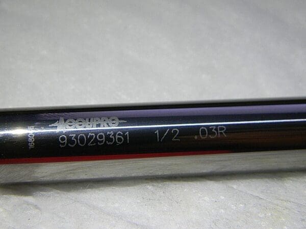 Accupro 1/2" x 1/2" x 1-1/2" x 6" 4Fl Single End Carbide End Mill 93029361