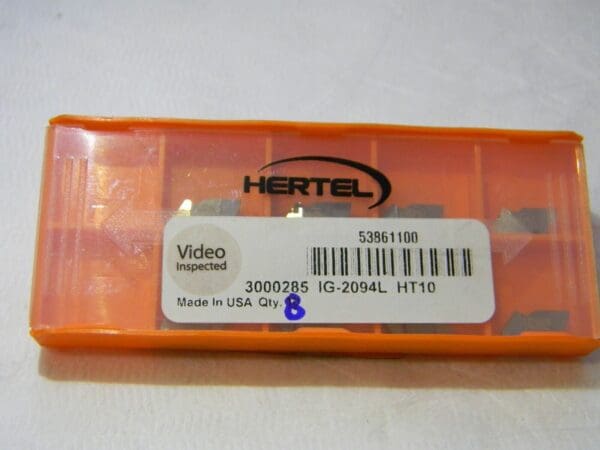 Hertel Carbide Double Grooving Inserts IG2094 Grade HT10 Qty 8 3000285