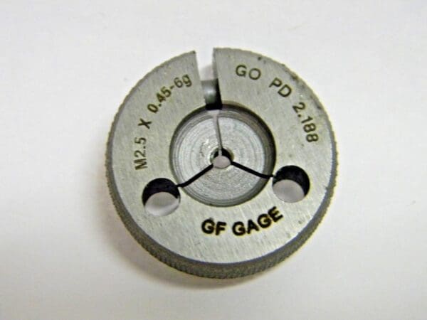 GF Gage Double Ended Ring Thread Go No Go Gage Class 6G 55334916