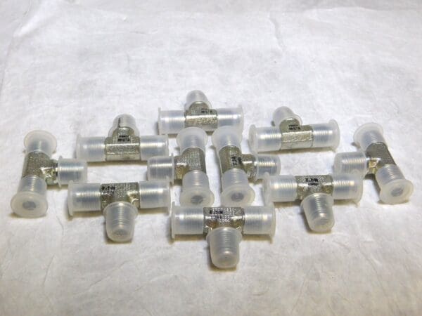 Eaton Male Branch Tee Steel Adapter 3/8” OD x 1/4” MPT Lot of 10 C5605X6