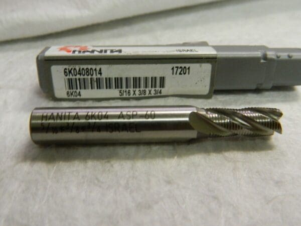 Hanita Roughing End Mill 5/16" x 3/4" x 2-1/2" 4F Cobalt EX-FNE QTY 2 6K0408014