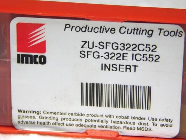 IMCO Carbide Milling Inserts SFG322E Grade IC552 Box of 10 USA