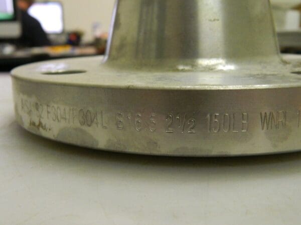 Merit Brass Weld Neck Pipe Flange 2-1/2" Pipe 7" OD Stainless Steel AC45140L-40