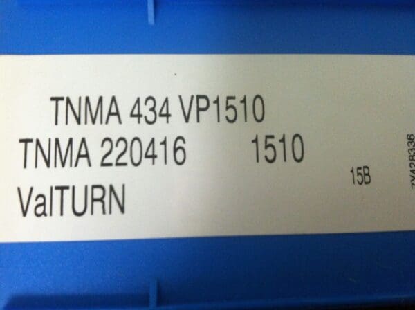 Valenite Carbide ValTURN Turning Inserts TNMA434 Grade VP1510 Qty. 7 01569