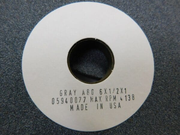 Grier Abrasi 80 Grit Alum Oxide Bench Pedestal Grinding Wheel QTY 2 T1-6G31652