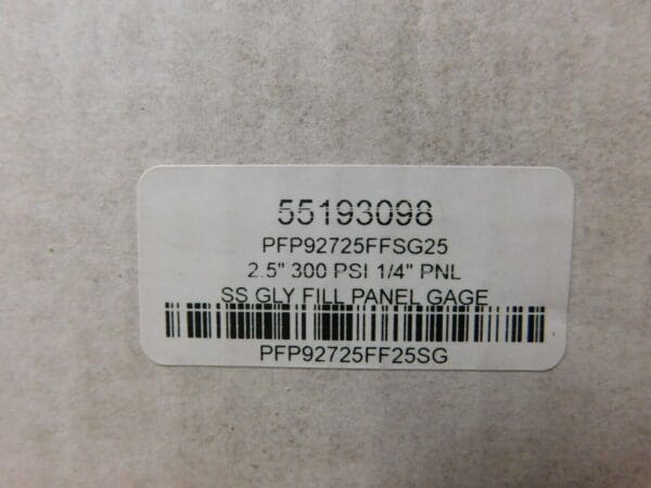 Winters 2-1/2" Dial 1/4 Thread 0-300 Scale Range Pressure Gauge PFP92725FFSG25