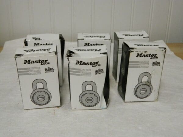 Master Lock Steel Combination Lock 1-7/8" Width 3/4" Shackle QTY 6 1502 (STCK)