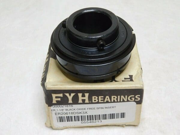 FYH Free Spin Black Oxide Insert Bearing 1-1/8" Inside Diam ER20618DSK3X